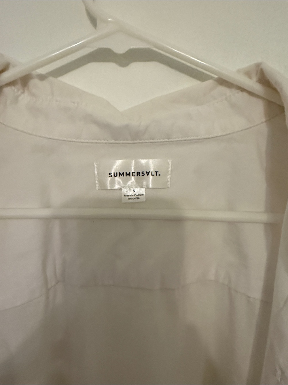 Summersalt Women’s Classic White Button-Up Shirt - Picture 2 of 3